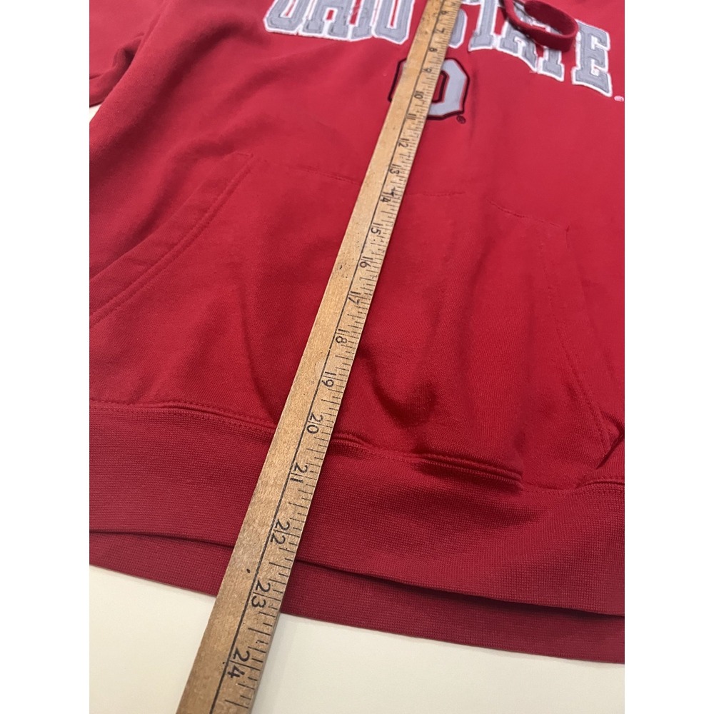 Ohio State Buckeyes Hoodie Mens Red NCAA Varsity Apparel Sweatshirt- Medium - Picture 8 of 8